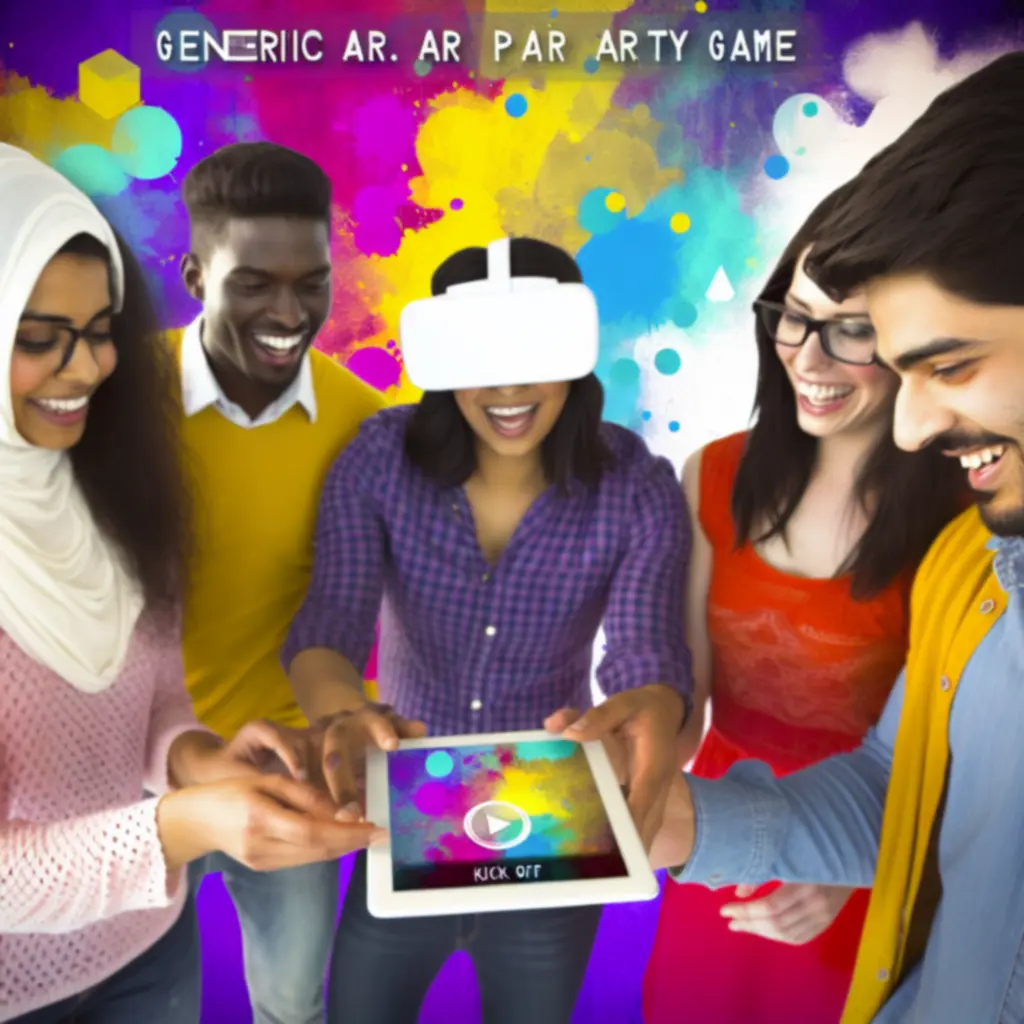 Fiatalok Twister Air AR partijátékot játszanak telefonjukat használva