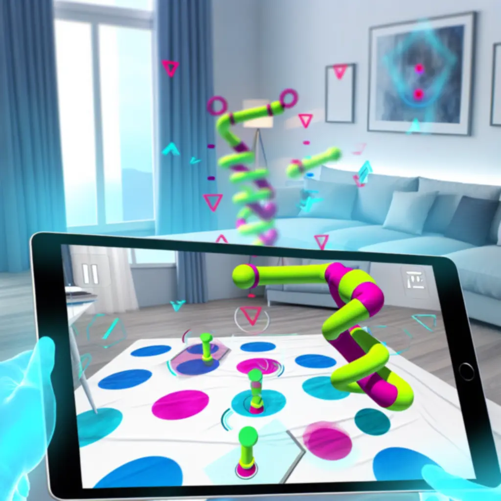 AR felület, amely a Twister Air VS mód mozgáskövetését magyarázza